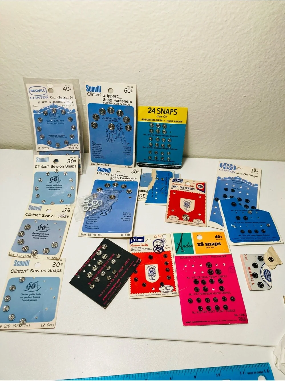 Vintage Sew-On Snap Fasteners Assortment Scovill and More